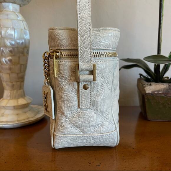 LIKE NEW Saint Laurent 80s Vanity YSL Crossbody Bag in Quilted Grained Leather - Picture 6 of 14